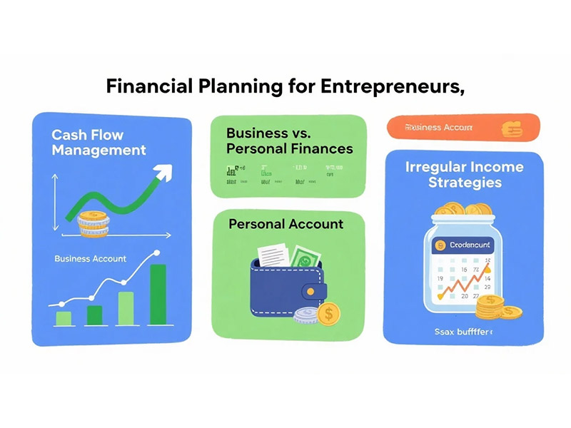 Financial Planning for Entrepreneurs: Cash Flow Management, Business vs. Personal Finances, and Irregular Income Strategies