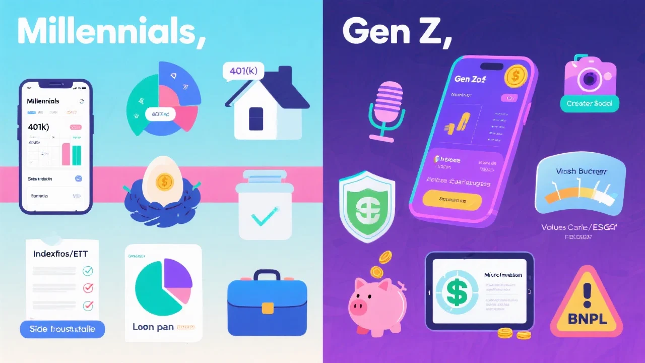 Millennials vs. Gen Z Financial Strategies: Generational Differences in Approach to Money and Investing